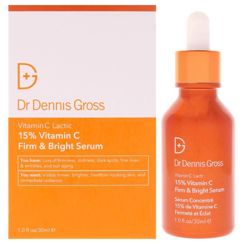 lot 29272 image: Dr. Dennis Gross Vitamin C Lactic 15 Precentage Vitamin C Firm and Bright Serum Serum Unisex 1 oz - Retail $60