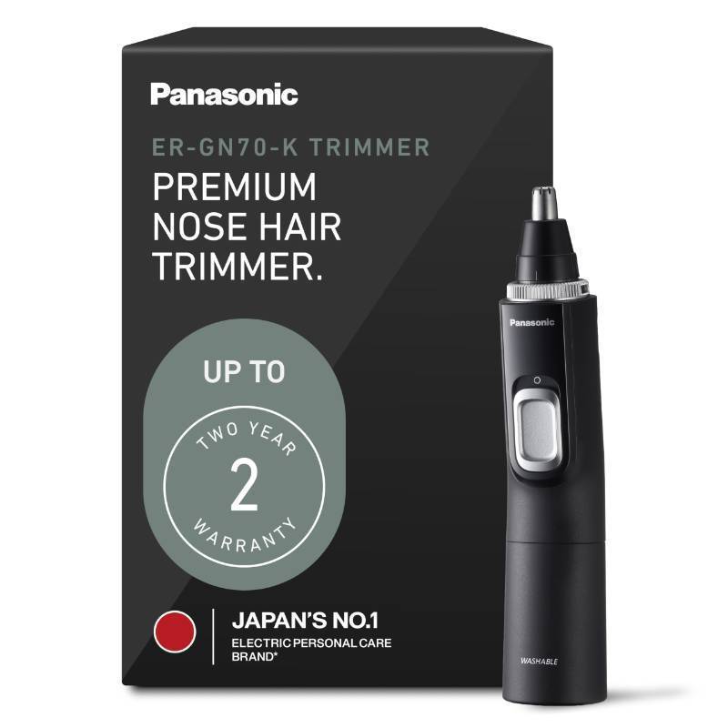 lot 29273 image: Panasonic Ear and Nose Hair Trimmer for Men with Vacuum Cleaning System, Powerful Motor and Dual-Edge Blades for Smoother Cutting, WetDry �� ER-GN70-K (Black) - Retail $50