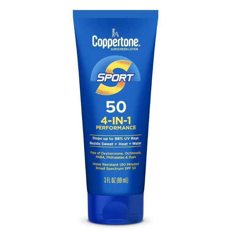 lot 29286 image: Coppertone SPORT Sunscreen Lotion SPF 50, 3 FL OZ - Retail $5