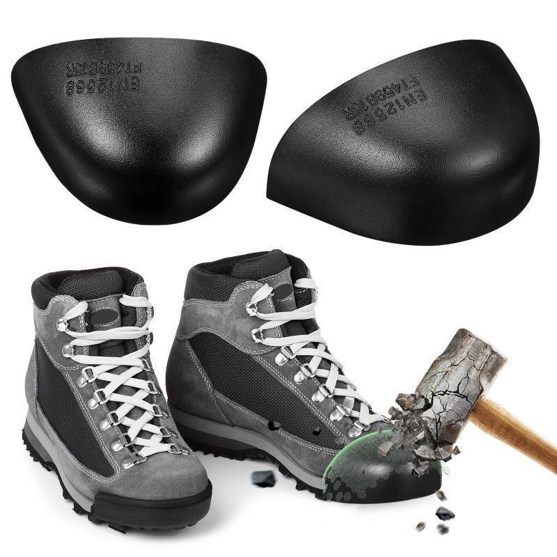 lot 38799 image: 1 Pair Steel Toe Caps, Universal Anti-Smash Puncture Metal Toe Cover Safety Shoe Protector Guards for Work Boots & Sneakers - Retail $18