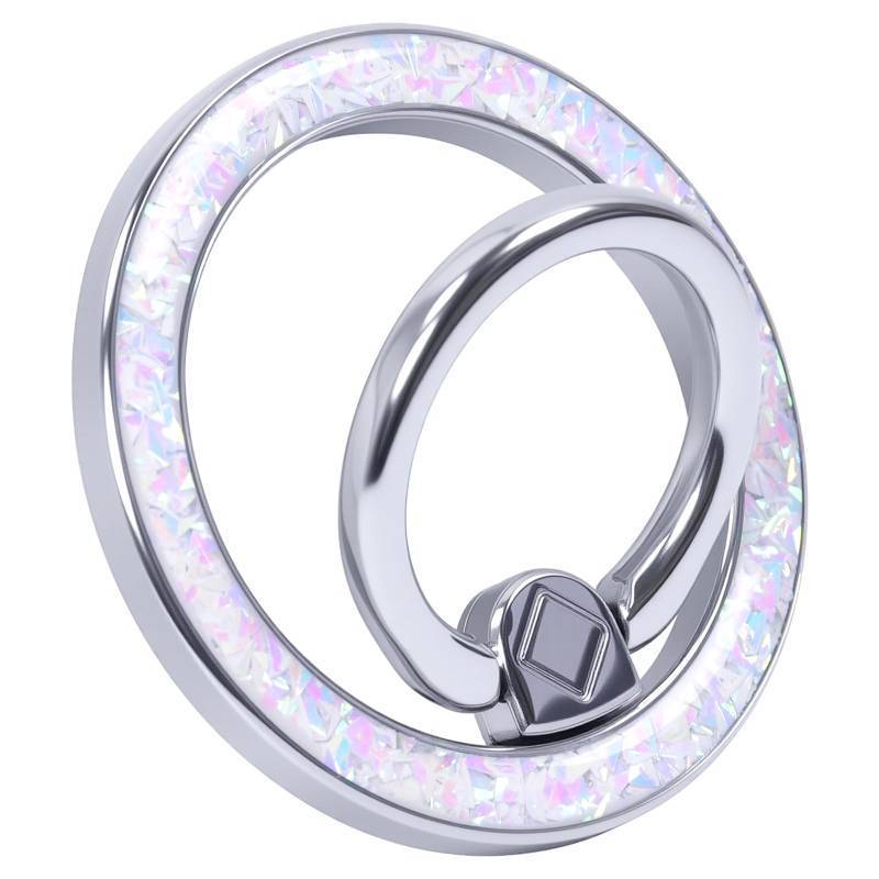 lot 73744 image: Magnetic Phone Ring for MagSafe Grip Super Magnet Gold Twinkle Design Ring Holder Stand, magsafe pop Socket (Colorful and Dazzling) - Retail $15