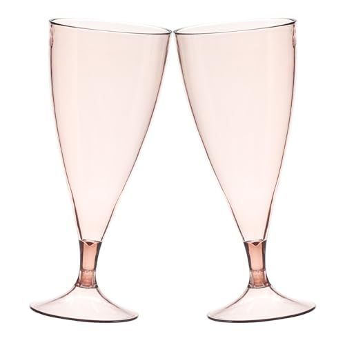 lot 51391 image: 12 Pack Plastic Champagne Flutes, 5.5 Oz Plastic Champagne Glasses Mimosa Glasses Cups, Champagne Glasses For Wedding, Party, New Year Or Christmas Cocktail Cups,Pink Bulk