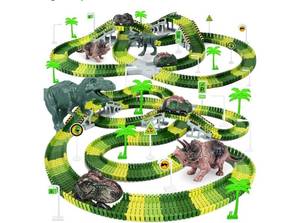 lot 47211 image: Create A Dinosaur World Road Race, Dinosaur Track Toys - Retail $28