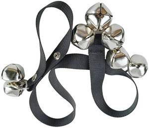 lot 47235 image: Dog Training Doorbell Black Nylon Iron for Housebreaking CommunicationDoor Handle Bell - Retail $13
