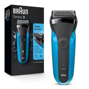 lot 47259 image: Series 3 3010s Wet & Dry Electric Shaver for MenRechargeable Electric Razor, Blue - Retail $50