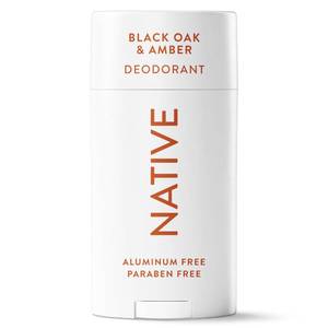 lot 47267 image: Native Deodorant Contains Naturally Derived Ingredients, 72 Hour Odor Control, Deodorant for Women and Men, Aluminum Free, Black Oak & Amber 2.65oz - Retail $15