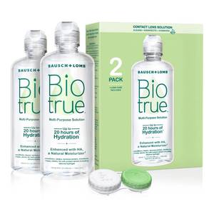 lot 59346 image: Biotrue Multi-Purpose Contact Lens Solution with Case, 10 Fl oz 2-Pack - Retail $17
