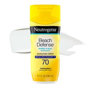 lot 59353 image: Neutrogena Beach Defense Sunscreen Lotion, SPF 70, 6.7 fl. oz - Retail $8