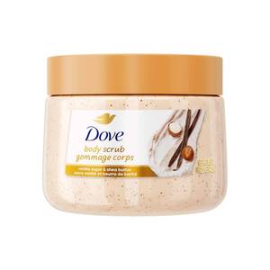 lot 59355 image: Dove Vanilla Sugar & Shea Butter Body Scrub Exfoliates and Deeply 15 oz - Retail $9