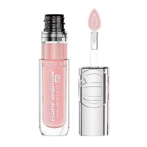 lot 59382 image: LOreal Paris Plump Ambition pH Hyaluron Lip Oil, Color Shifting Lip Tint with 24HR Hydration, Volumizing Shine and Lasting Color, 020 pH Ros� - Retail $9