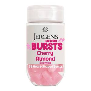 lot 59387 image: Jergens Cherry Almond Body Lotion Bursts, Squishy Moisturizer, 38 ct - Retail $7