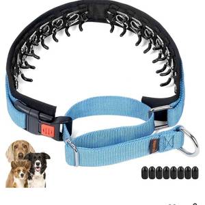 lot 59398 image: Mayerzon No Pull Dog Collar Martingale Blue M Neck Cir 14.5-18.5 - Retail $27