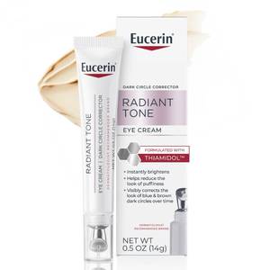 lot 59403 image: Eucerin Radiant Tone Eye Cream Dark Circle Corrector, Eye Brightening Cream with Thiamidol and Hyaluronic Acid, Helps Reduce the Look of Eye Puffiness, 0.5 Oz Tube - Retail $32