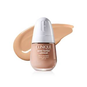 lot 59426 image: Clinique Even Better Clinical Serum Liquid Foundation SPF 25 With Vitamin C, Salicylic Acid  Hyaluronic Acid For Combination to Oily Skin Types  Full Coverage  Matte Finish, Porcelain Beige - Retail $49