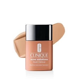 lot 59430 image: Clinique Acne Solutions Liquid Foundation Makeup With Salicylic Acid For Dry Combination to Oily Skin Types  Medium Coverage, Natural Matte Finish, Vanilla, 1.0 Fl Oz - Retail $39