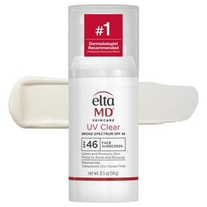lot 59434 image: EltaMD UV Clear Untinted Face Sunscreen with Zinc Oxide, SPF 46, 0.5 oz - Retail $23