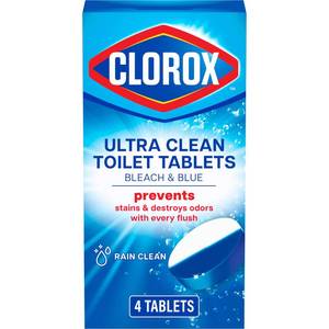 lot 59456 image: Clorox Ultra Clean Toilet Tablets Bleach & Blue, 2.47 oz., 3Ct. - Retail $14