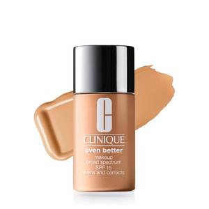 lot 59480 image: Clinique Even Better Makeup Liquid Foundation SPF 15 With Vitamin C For Dry  Oily Combination Skin Types  Medium Coverage  Natural Finish  Evens Skin Tone  Reduces Dark Spots, Oat, 1 Fl Oz - Retail $39