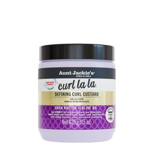 lot 59482 image: Aunt Jackies Curl La La, Lightweight Curl Defining Custard, Enriched with Shea Butter & Olive Oil, Basic, 15 Ounce - Retail $7