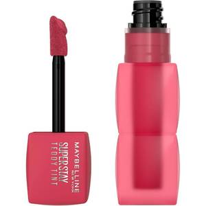 lot 59493 image: MAYBELLINE Super Stay Teddy Lip Tint, Long Lasting Matte Lipstick for Up To 12HR Wear, Cool Grunge, 1 Count - Retail $10