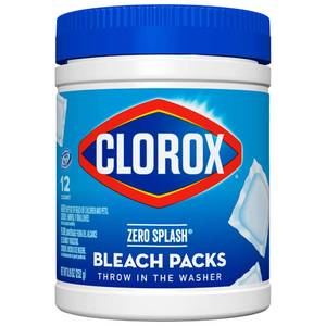 lot 59494 image: Clorox Zero Splash Bleach Packs, 12 Count - Retail $6
