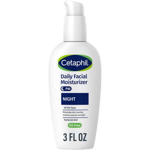 lot 59500 image: Cetaphil Night Cream Face Moisturizer, Hyaluronic Acid, All Skin, 3oz - Retail $15