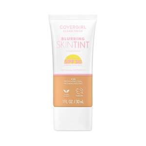 lot 59513 image: COVERGIRL Clean Fresh Blurring Skin Tint with SPF 30, 430 Medium Neutral, Liquid Foundation, Soft Matte Finish, Smooths, Brightens, Blurs Pores, Mineral Sunscreen, Vegan Formula - Retail $6