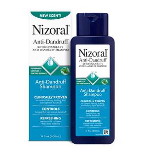 lot 59536 image: Nizoral Anti-Dandruff Shampoo with 1% Ketoconazole, Peppermint Scent 14 oz - Retail $29