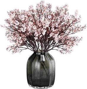 lot 7656 image: JAKY-Global Babys Breath Fabric Flowers 6-Bundle Autumn Pink(6pcs)