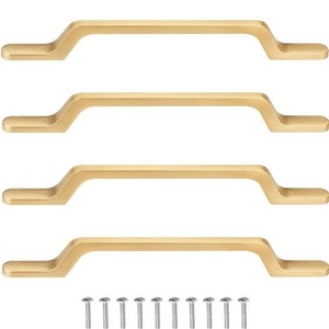 lot 7663 image: 4pcs Drawer Handle Pull Zinc Alloy with Screw - Gold 192mm