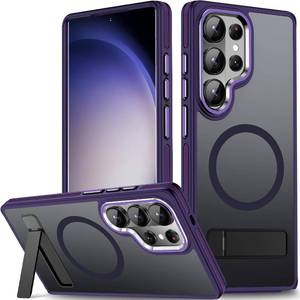 lot 7672 image: MALEWOLF Stand Case Galaxy S26 Ultra - Translucent Matte MagSafe, Non-Slip
