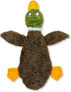 lot 7676 image: Best Pet Supplies 2-in-1 Fun Skin Stuffless Dog Toy - Wild Duck, Small