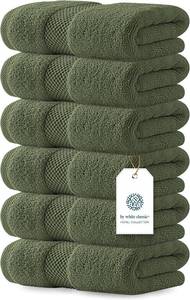 lot 7688 image: Luxury Forest Green Hand Towels 4 Pack