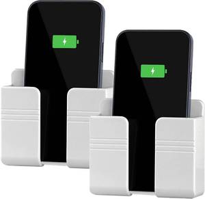 lot 7696 image: CEI&BPY 2Pcs Wall Mounted Phone Holder, Self-Adhesive Stand, RV Charging