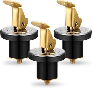 lot 7697 image: MorningRo 3 Pcs 12 Inch Baitwell Drain Plug Brass and Stainless