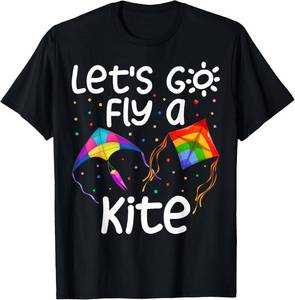 lot 7701 image: Lets-Go Fly A Kite Kite Flying Kite Surfing T-Shirt 2XL Blue