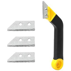 lot 7733 image: Coitak Tile Grout Saw Grout Removal Tool with 3 Pieces Extra Blades, Yellow