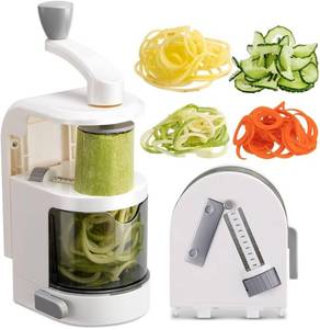 lot 7751 image: Badelite 4-in-1 Vegetable Spiralizer Zucchini Noodle Maker with Suction Cup