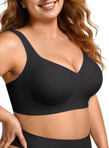 lot 7756 image: OEAK Womens Wireless Jelly Bras Plus Size Support Push Up Comfortable Bra XL