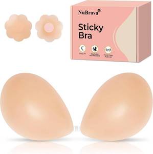 lot 7776 image: Sticky Bra Push up, Invisible Strapless Adhesive Bra
