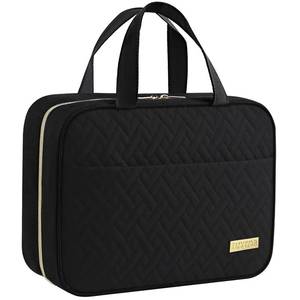 lot 7780 image: HOTOR Hanging Travel Toiletry Bag Women Men Essentials Black