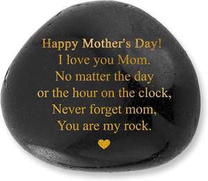 lot 7791 image: VELENTI You Are My Rock Mom Decorative Stone Gift from Son or Daughter