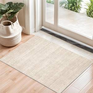 lot 7813 image: Valenrug 4x6 Rug Non Slip, Small Washable Entryway Rug Doormat, Beige