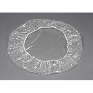 lot 7820 image: BayTec 55-Gallon Barrel Drum Shower Cap Covers, Clear, 4 mil