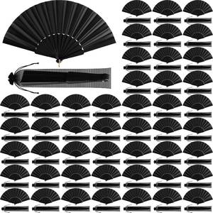lot 7847 image: Blulu 50 Pack 9 Inch Clapping Fans for Line Dancing Bulk, Black
