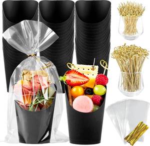 lot 7849 image: ZORRITA Charcuterie Cups with Sticks and Bags, 14 oz, 50 Sets