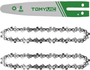 lot 7851 image: Tomyvic 6-Inch Guide Bar & Saw Chains for TY-JX-902, Mini Chainsaw Parts