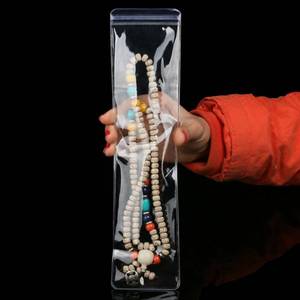 lot 7877 image: 50pcs Long Self Seal Jewelry Bags Clear Necklace Zipper Bags,7.5x30cm