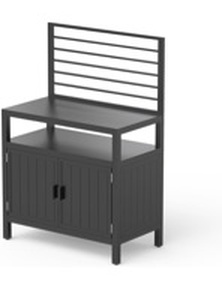 DOMI Outdoor Kitchen Island 37.48" W x 20.31" D x 55.51" H with Storage - Retail: $360