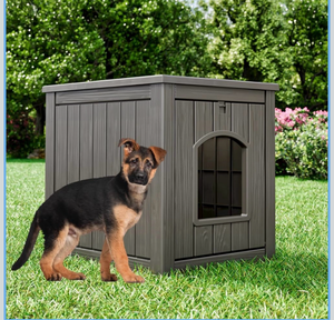 lot 8 image: Pet Litter Box Enclosure Cabinet with Top Surface Gray - Retail $60